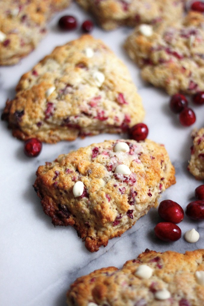 White Chocolate Cranberry Scones - Baker by Nature
