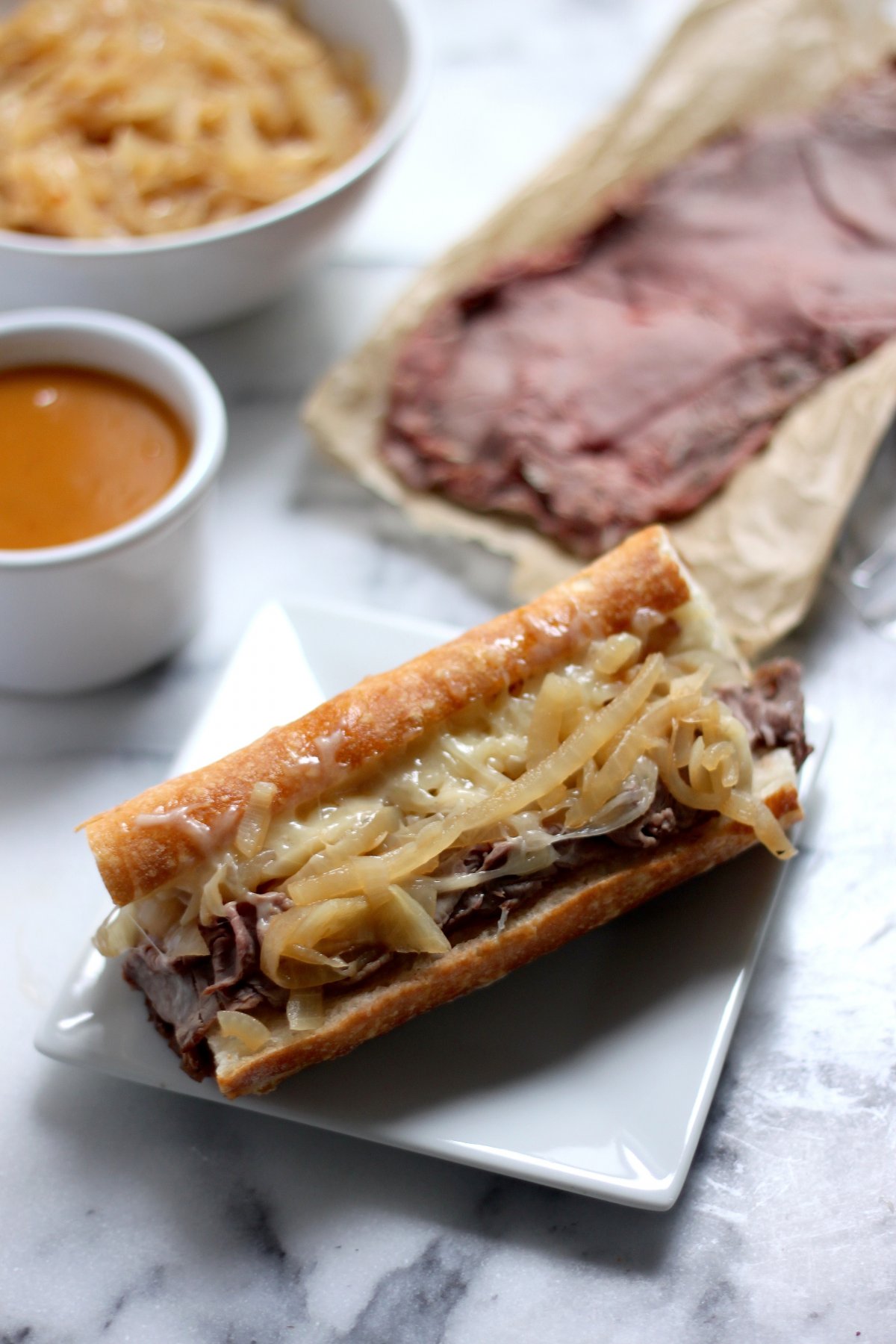 French Onion French Dip Sandwiches Baker by Nature