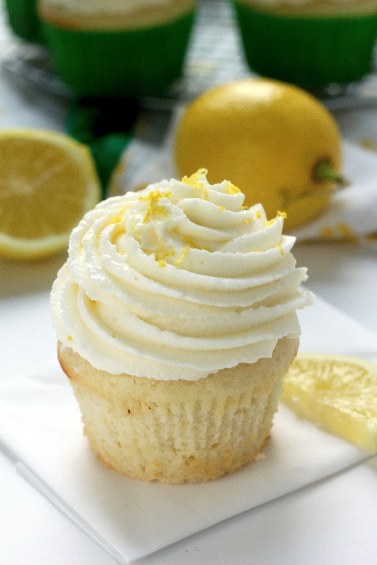 Light and Lovely Lemon Cupcakes - Baker by Nature