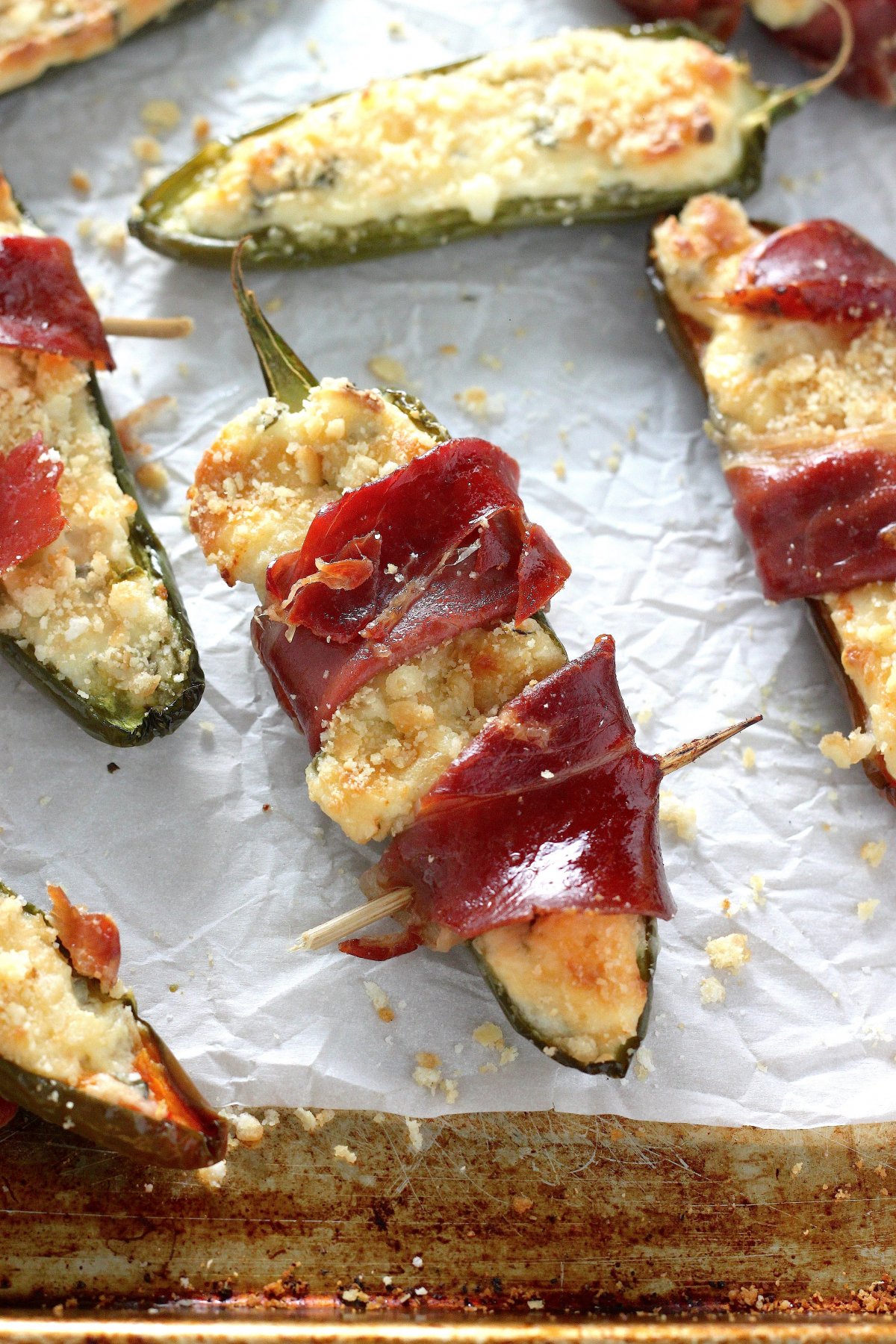 ProsciuttoWrapped Four Cheese Stuffed Jalapeños Baker By Nature