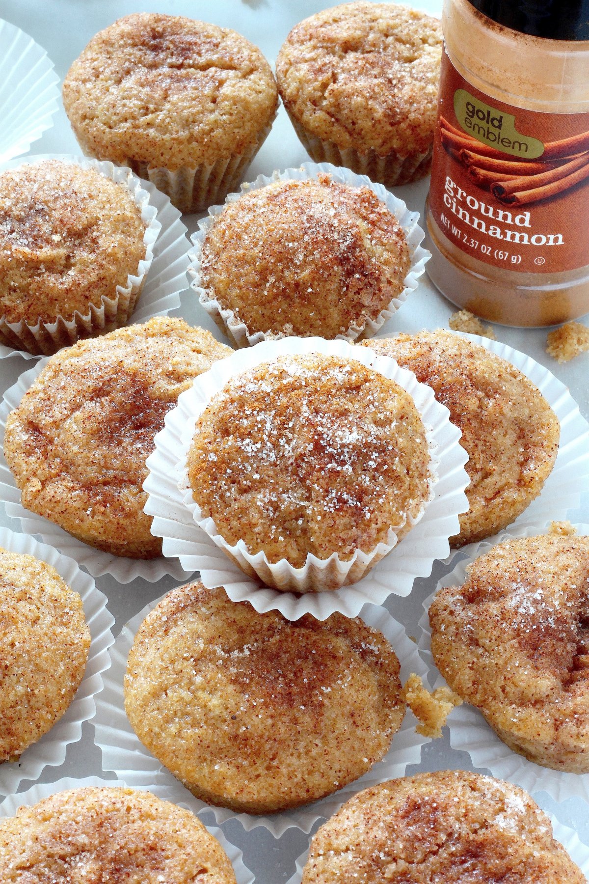 Healthy Cinnamon Sugar Mini Muffins - Baker by Nature