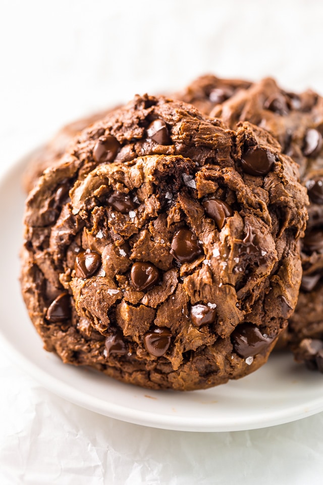 Soft Batch Double Chocolate Fudge Cookies Baker by Nature