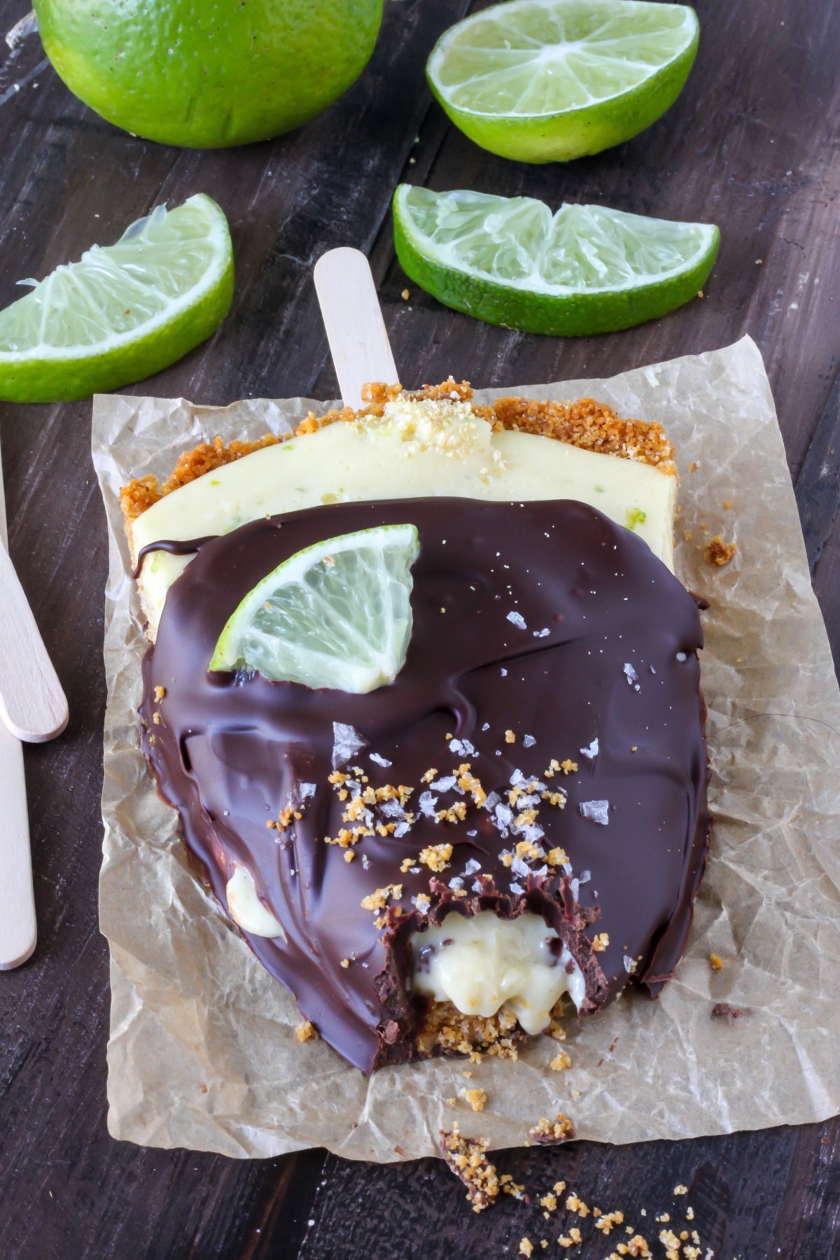 Frozen Key Lime Pie on a Stick Baker by Nature