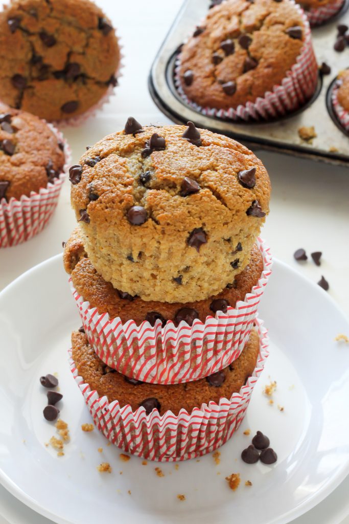 Healthy Bakery Style Chocolate Chip Muffins
