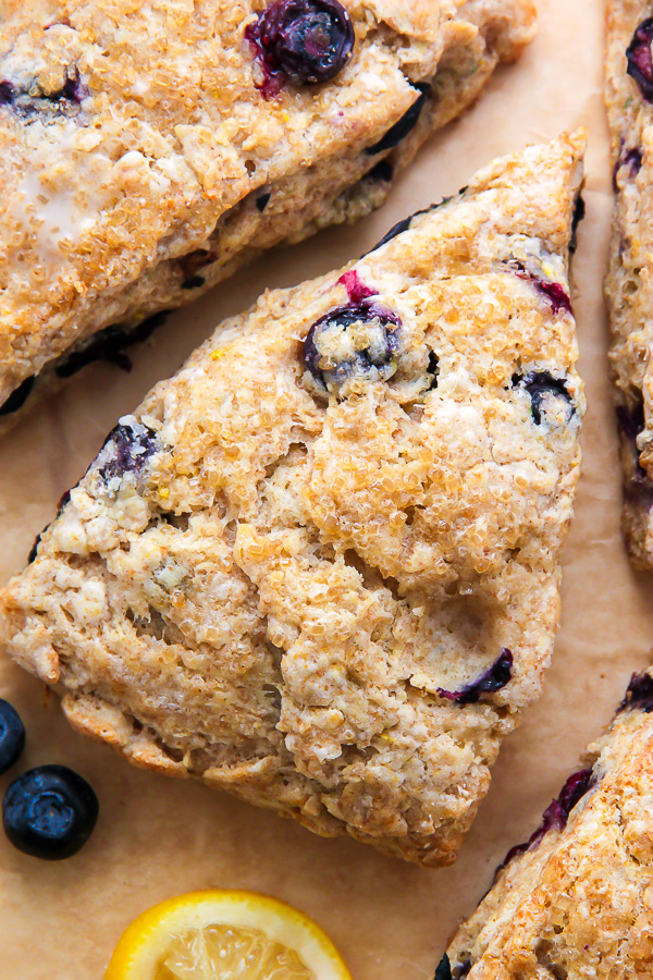 Greek Yogurt Lemon Blueberry Scones Baker by Nature