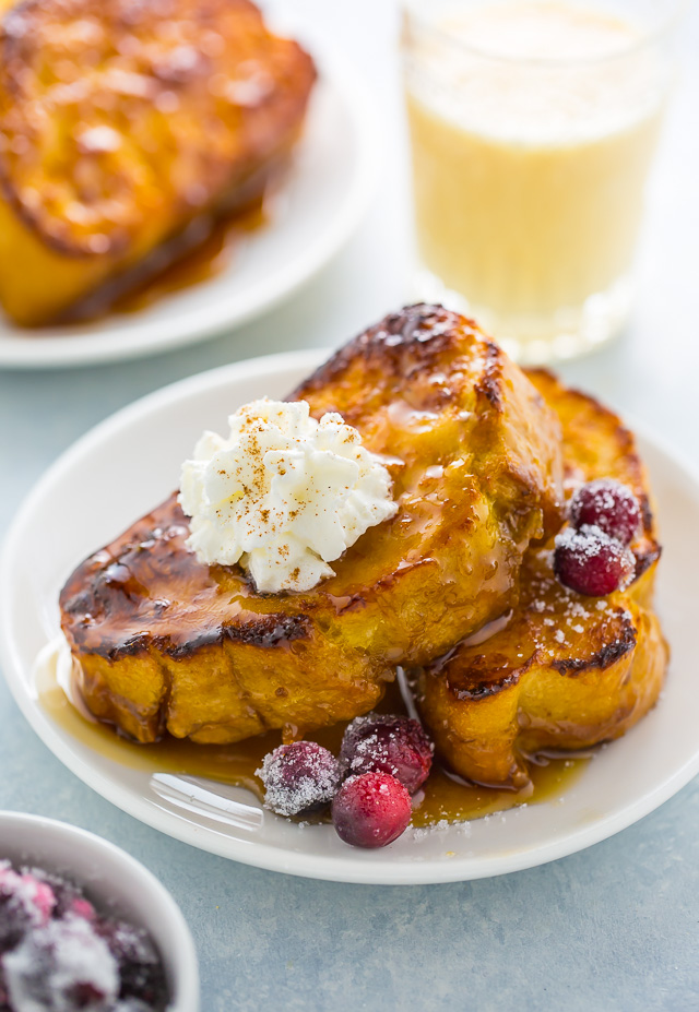 Overnight Eggnog French Toast - Baker by Nature
