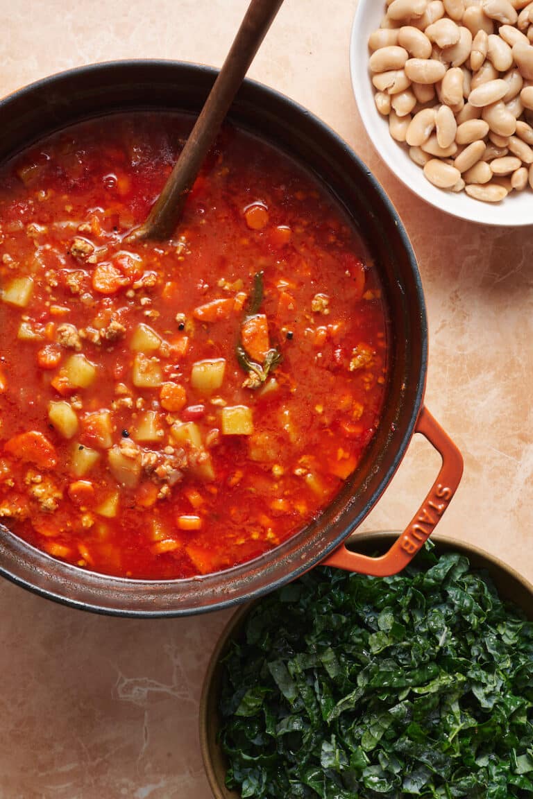 Italian Sausage White Bean And Kale Soup Baker By Nature