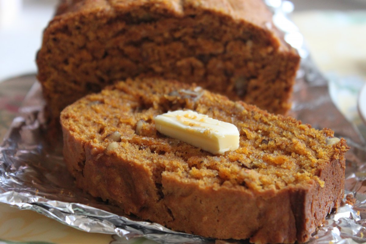 Spiced Pumpkin Bread with Walnuts Baker by Nature