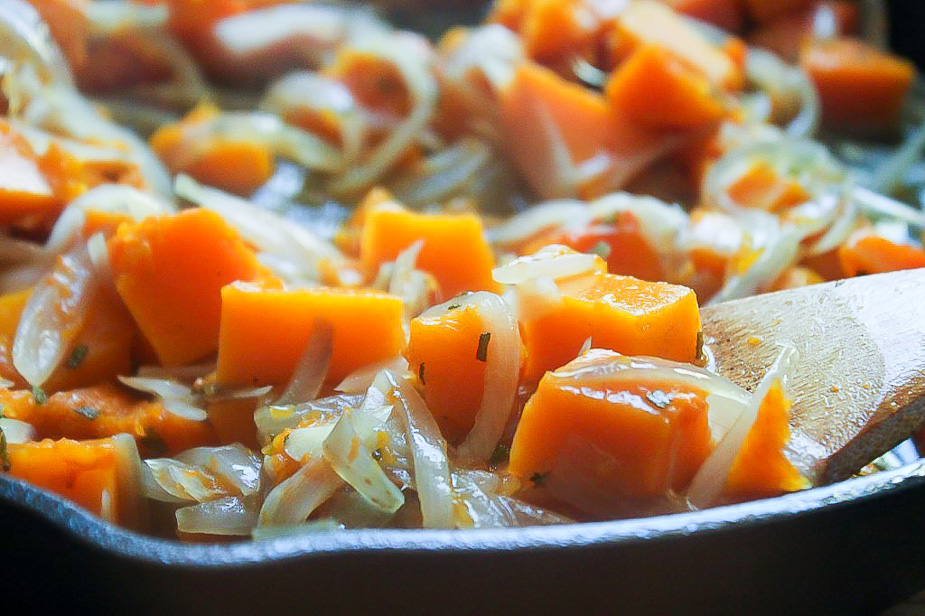 Butternut Squash with Shallots and Sage
