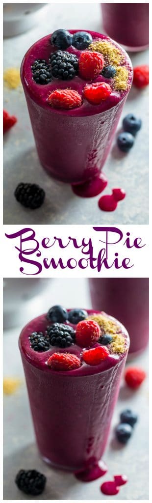 Sweet and refreshing, this Berry Pie Smoothie is the perfect Summer treat!