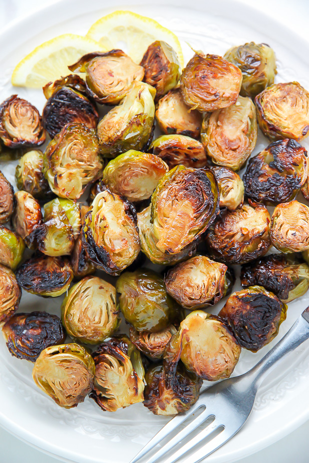 Lemon & Garlic Roasted Brussels Sprouts