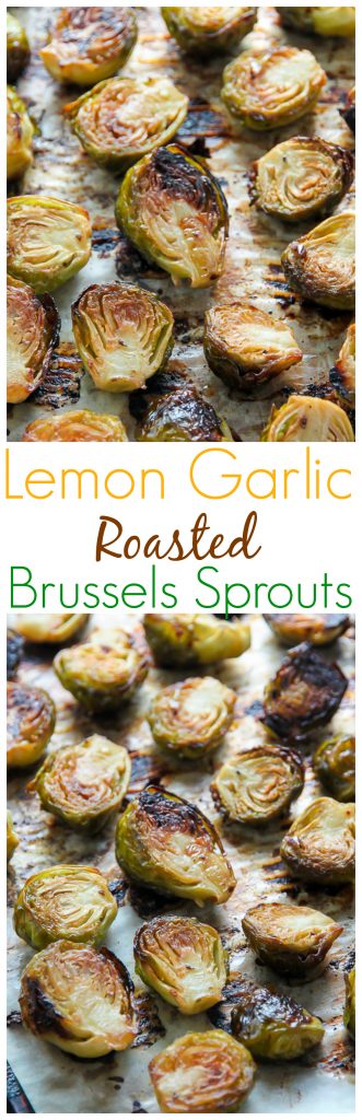 Crispy and flavorful Lemon Garlic Brussels Sprouts! Perfect side for dinner.