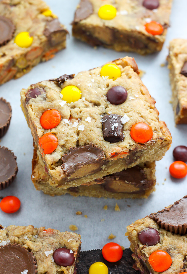 Loaded Peanut Butter Cookie Bars