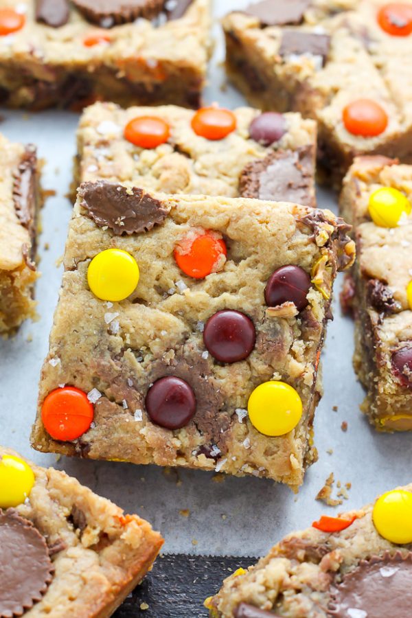 Loaded Peanut Butter Cookie Bars Baker by Nature