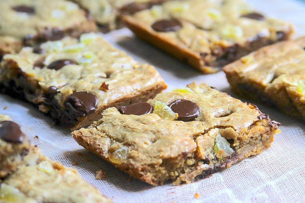 Orange Ginger Chocolate Blondies