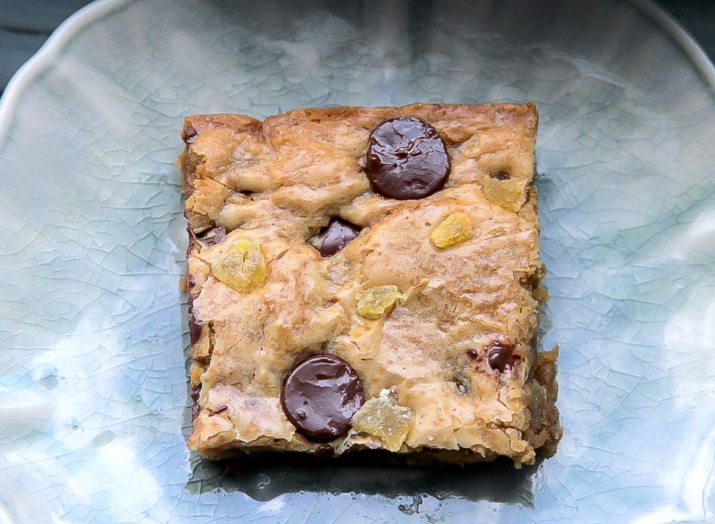 Orange Ginger Chocolate Blondies