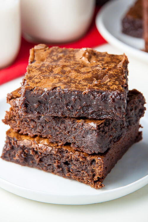 Inspired by Mexican Chili Hot Chocolate, these Spicy Dark Chocolate Brownies are rich, flavorful, and undeniably delicious!