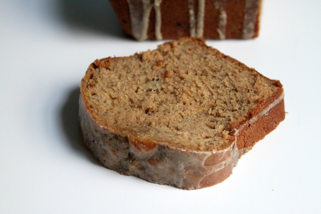 Sneaky Banan Bread with Vanilla Bean - Bourbon Glaze