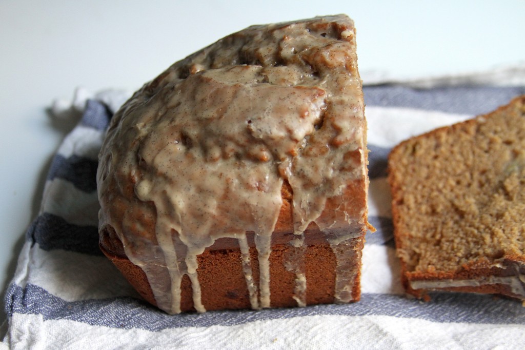 Sneaky Banan Bread with Vanilla Bean - Bourbon Glaze