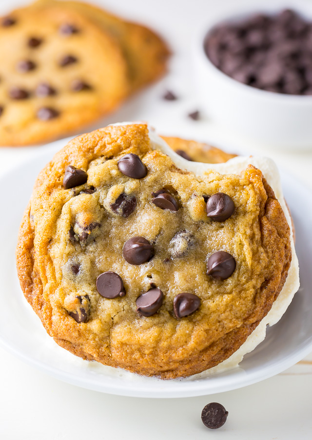 Homemade Chocolate Chip Ice Cream Sandwiches are a Summertime staple!