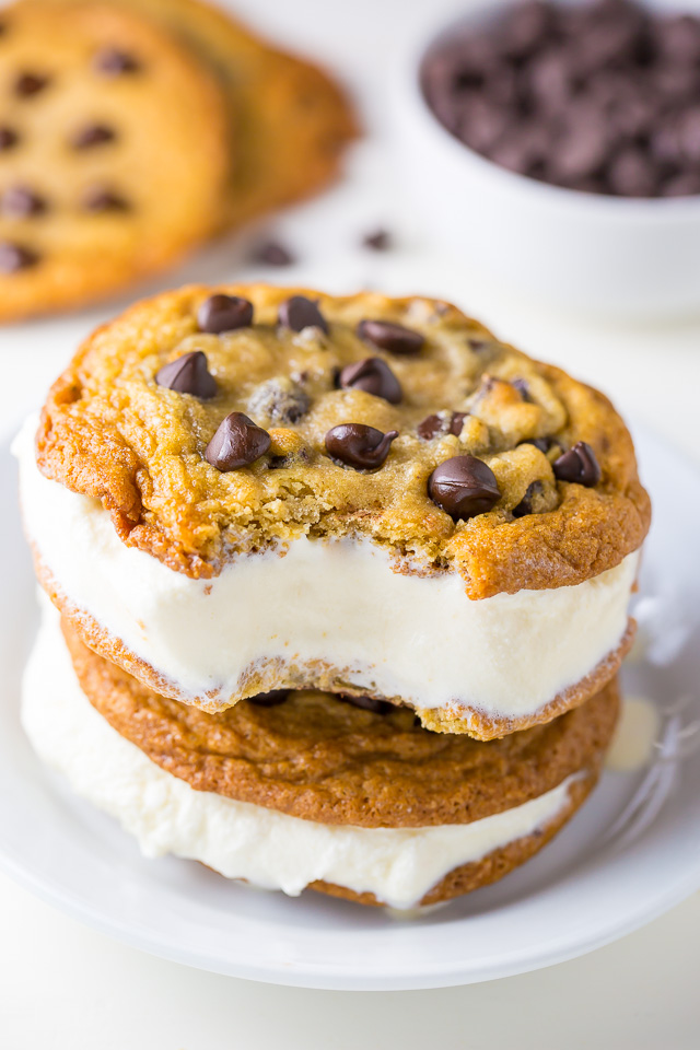 Homemade Chocolate Chip Ice Cream Sandwiches are a Summertime staple!