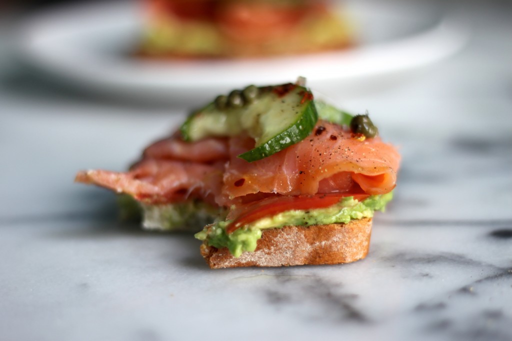 Smoked Salmon & Smashed Avocado Tartines