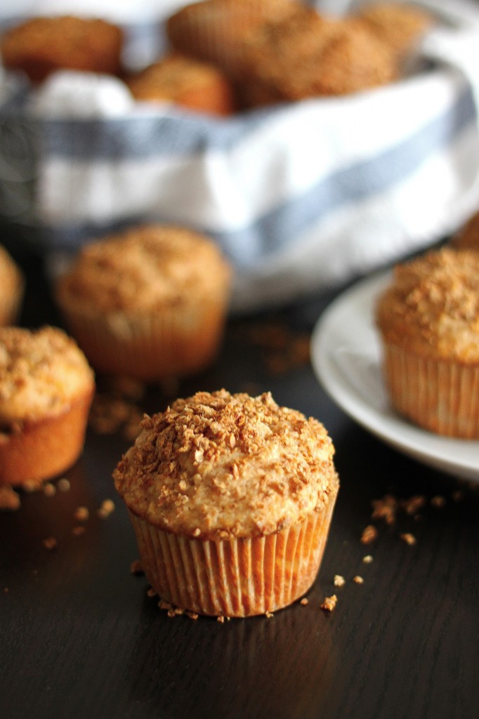 Brown Butter Sweet Potato Granola Muffins