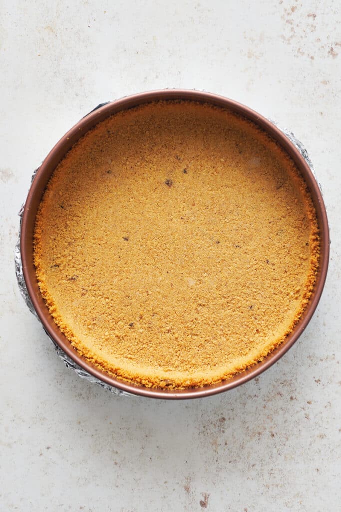 Graham cracker crust for pumpkin cheesecake recipe.