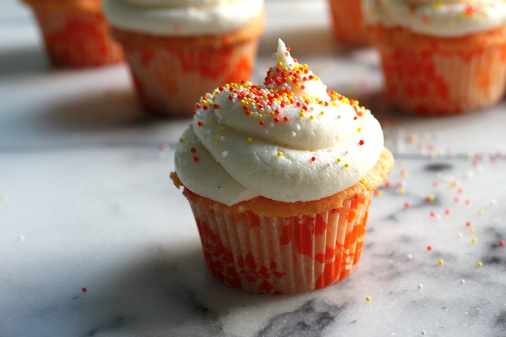 Tinted Confetti Cupcakes