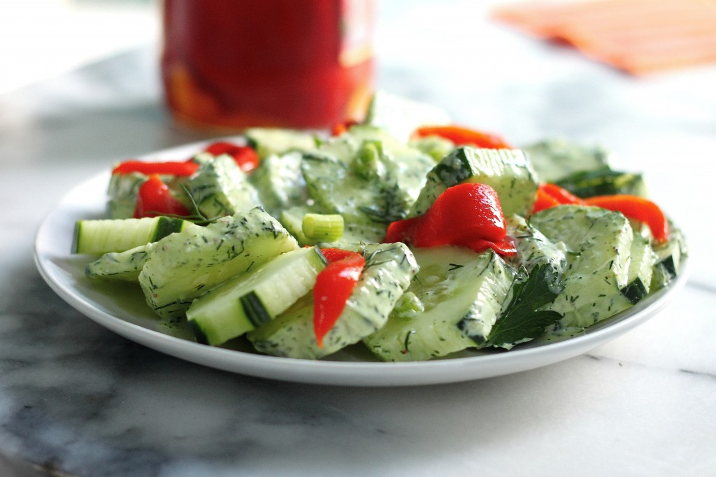 Cucumber Salad with Creamy Dill Dressing
