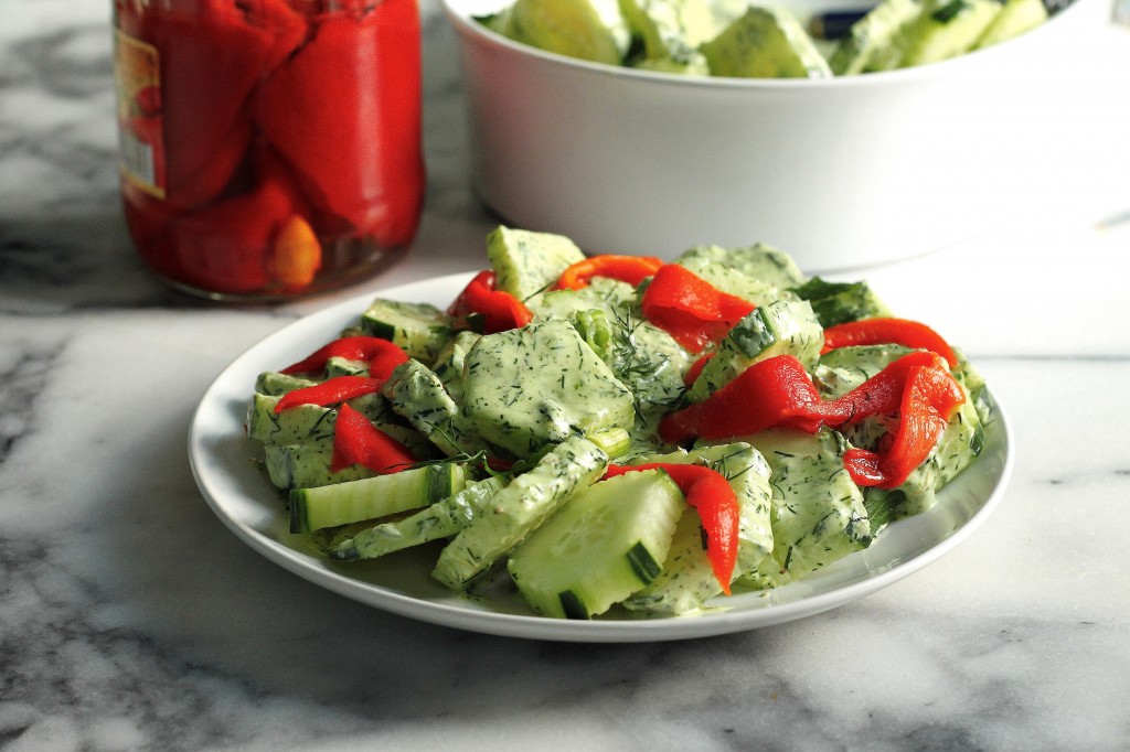 Cucumber Salad with Creamy Dill Dressing