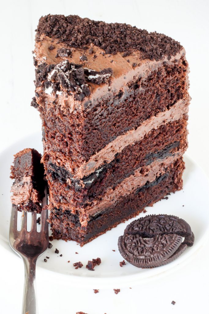 Triple Layer Chocolate Oreo Cake