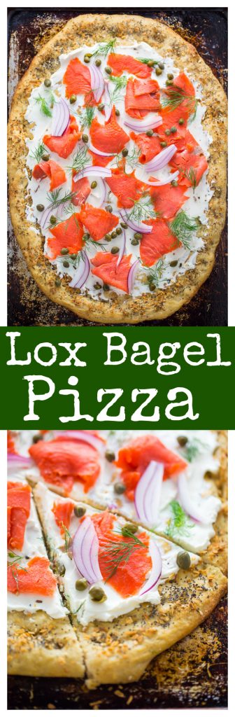 This Loaded Everything Bagel & Lox Pizza is brunch perfection! 