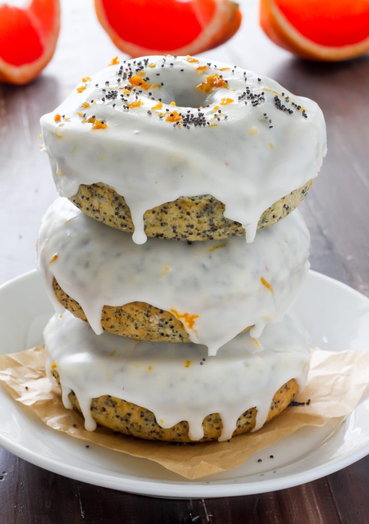 Baked Grapefruit Poppy Seed Doughnuts