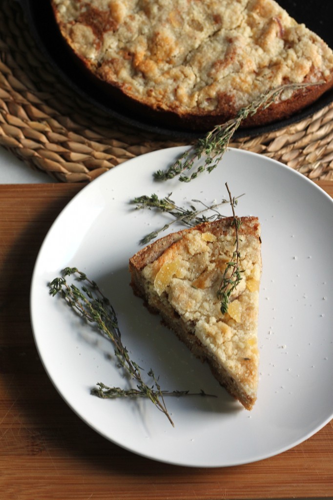 Whole Wheat Pear, Ginger, and Thyme Buckle 