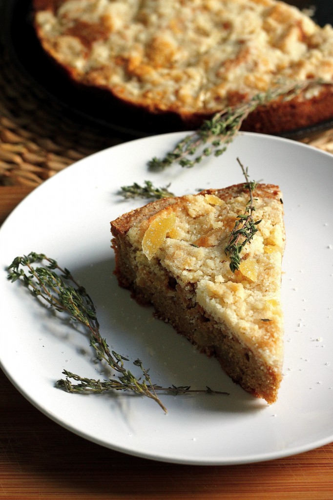 Whole Wheat Pear, Ginger, and Thyme Buckle 