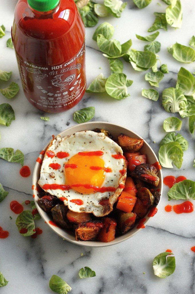 Sriracha & Maple Roasted Brussels & Butternut Squash 