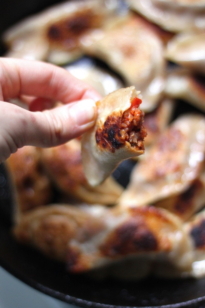 Italian Sausage, Pepper, and Onion Dumplings 