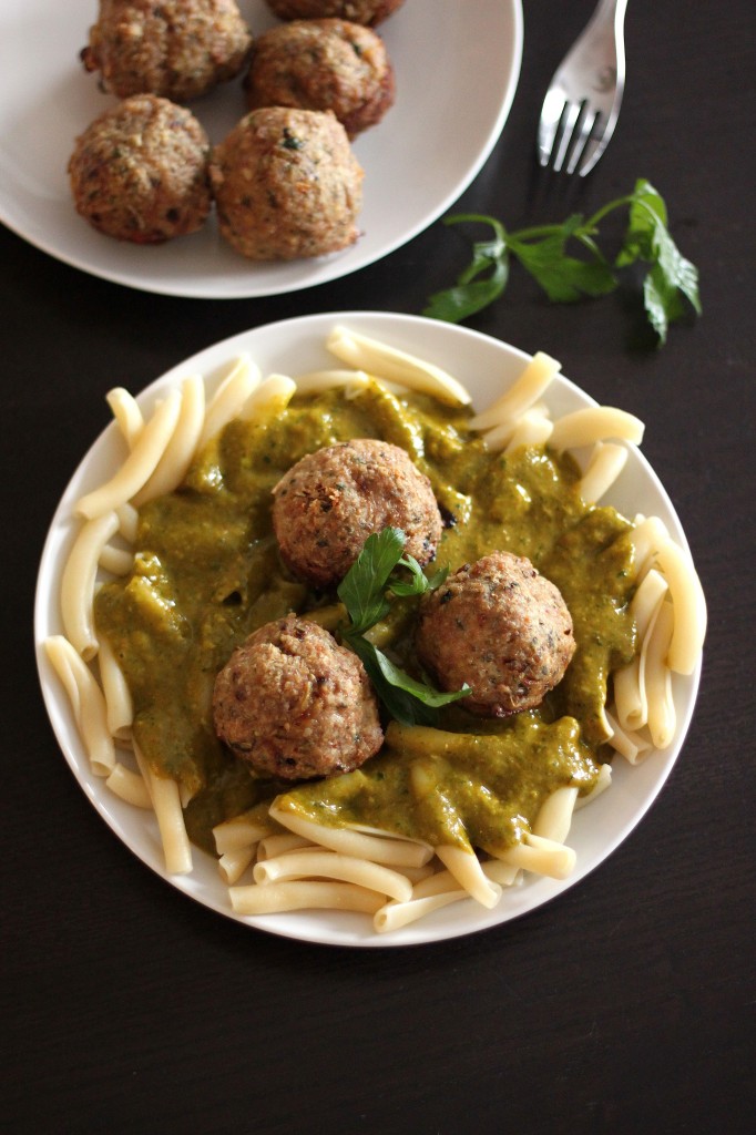 Quick and Easy Turkey Meatballs with Asiago and Fresh Herbs 