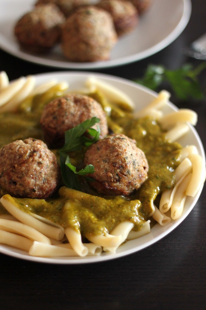 Quick and Easy Turkey Meatballs with Asiago and Fresh Herbs 