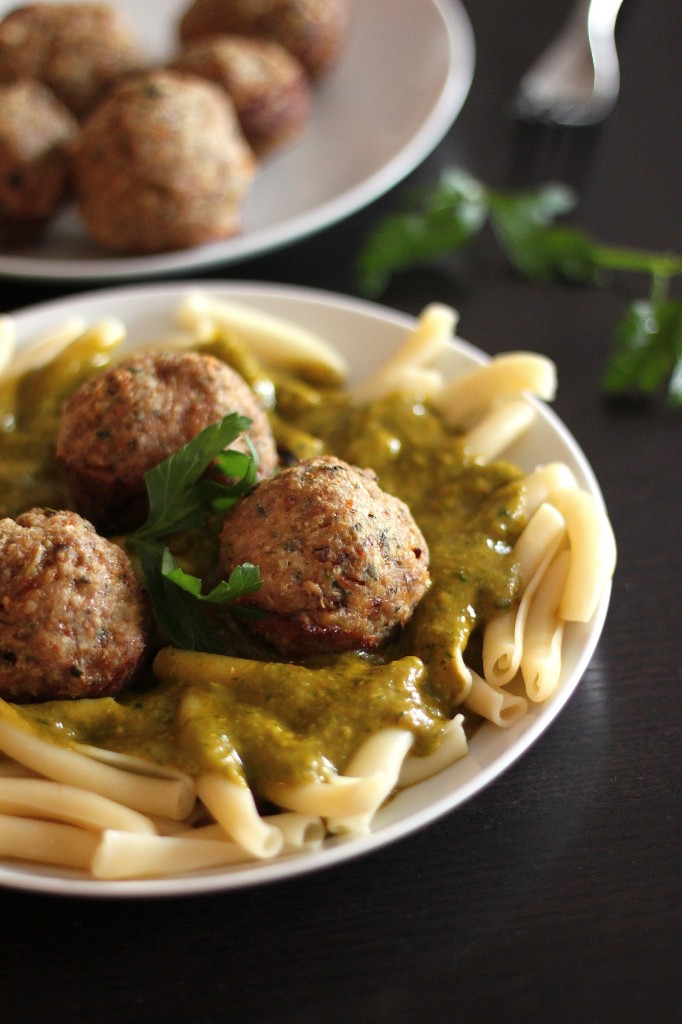 Quick and Easy Turkey Meatballs with Asiago and Fresh Herbs 