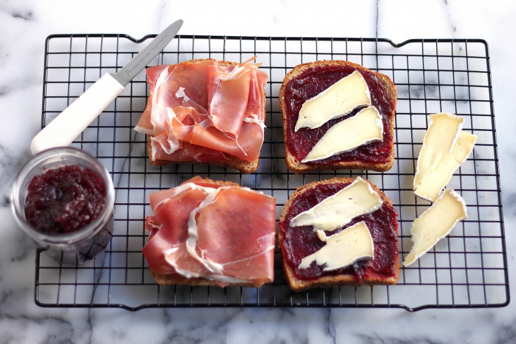 Cranberry, Brie, and Prosciutto Grilled Cheese