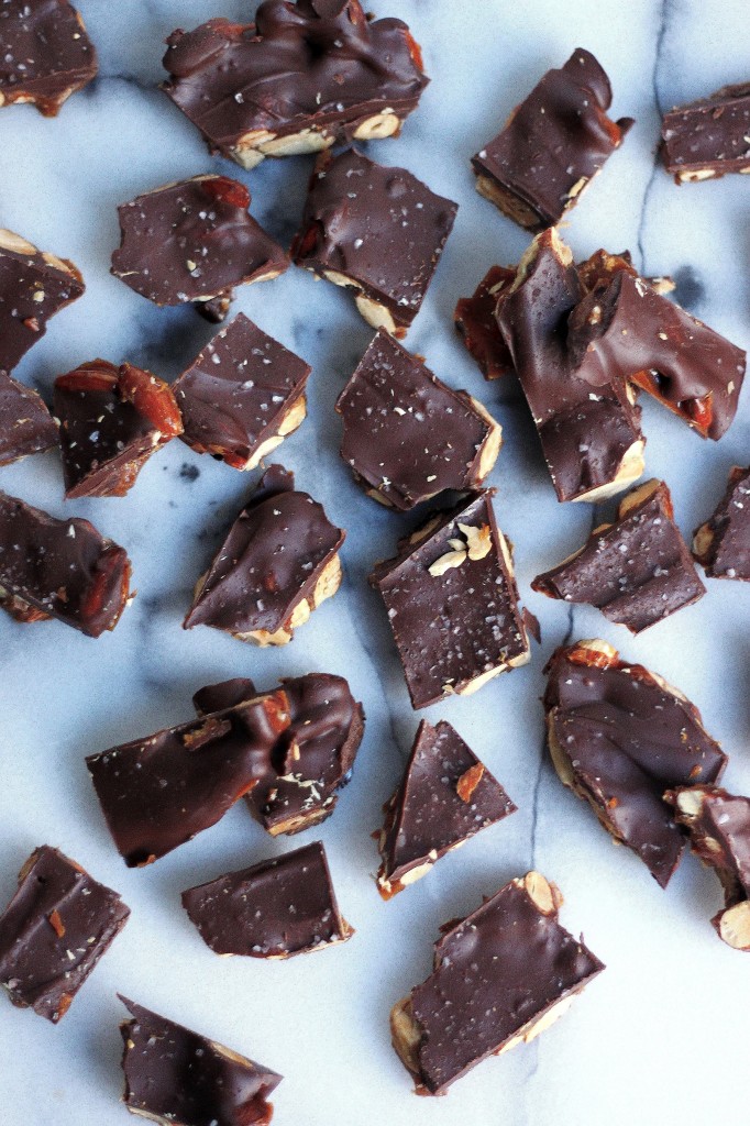 Caramelized Almond Chocolate Bark