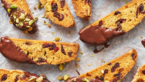 Cranberry Orange Biscotti (with Chocolate and Pistachios) - Baker