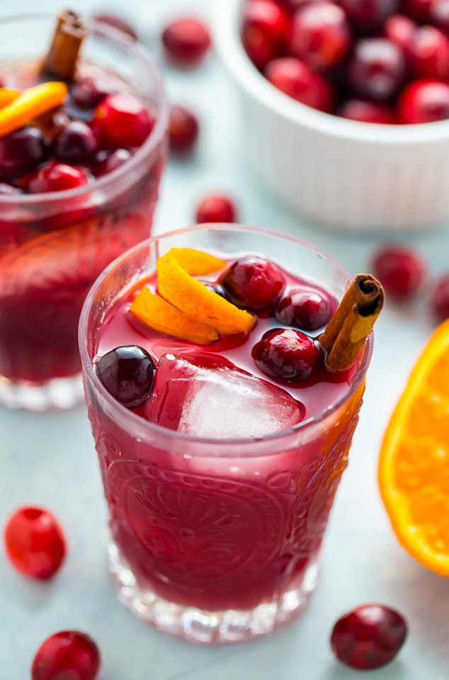 Treat yourself to a Cranberry Cinnamon Whiskey Sour this holiday season!