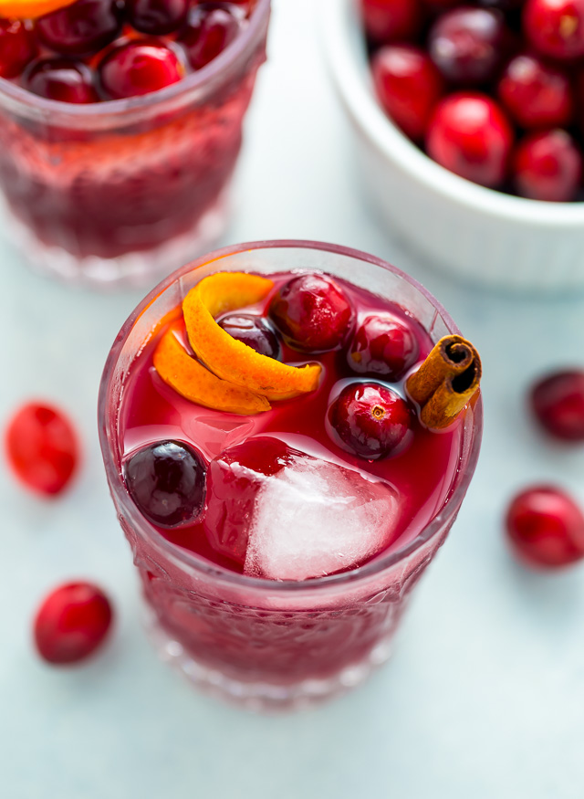 Treat yourself to a Cranberry Cinnamon Whiskey Sour this holiday season!