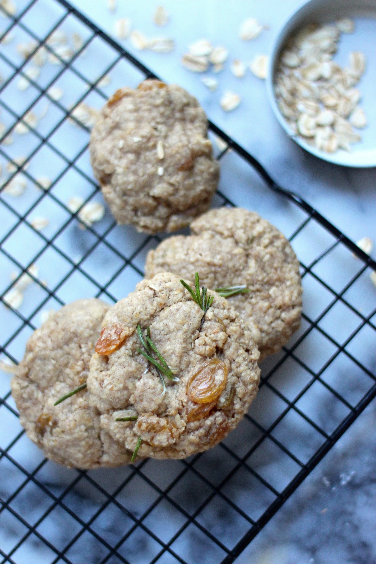 Golden Raisin Rosemary Oatmeal Cookies Baker by Nature