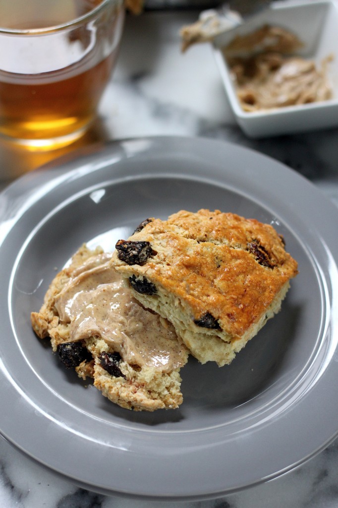 Irish Soda Bread Scones with Honey Cinnamon Butter