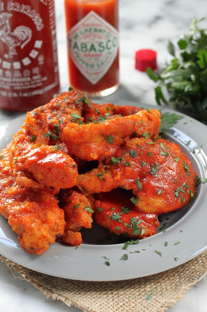 Spicy Sriracha Chicken Fingers - Baker by Nature