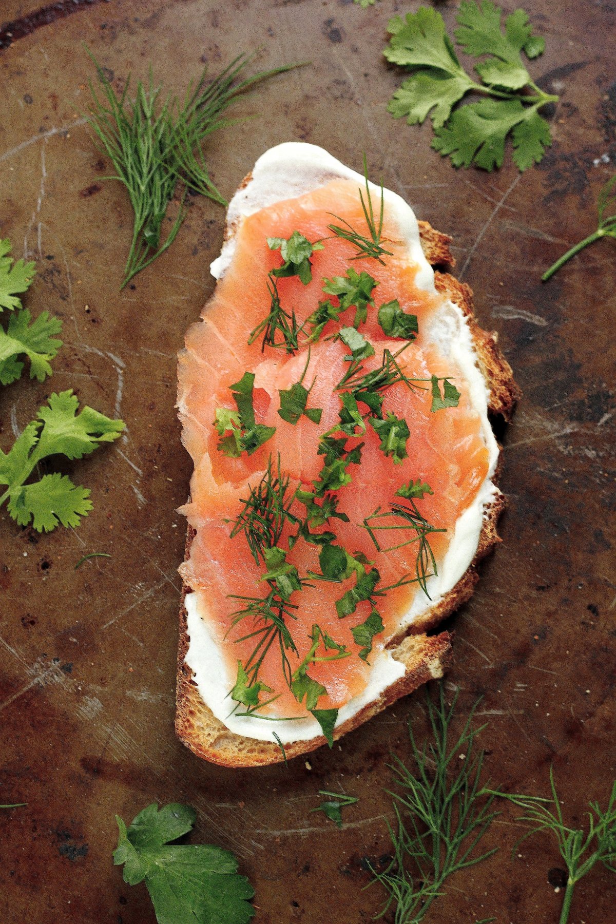 Smoked Salmon Tartines With Fresh Herbs Radishes And Creamy Wasabi Spread Baker By Nature